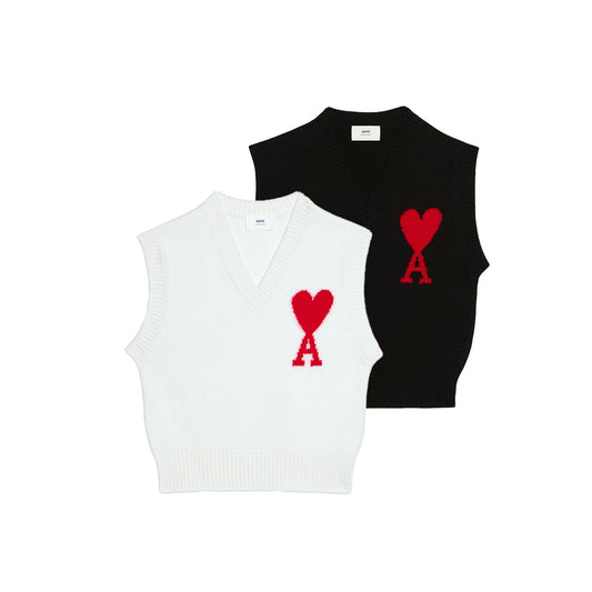 AMI Big Heart Logo Sleeveless Sweater (UKS702.018)