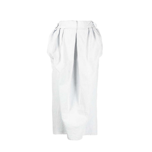 Maison Margiela Crack Denim Gathered Midi Skirt (SI0MA0005)