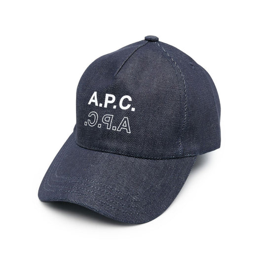 A.P.C. L.A. Logo Denim Cap (COCSX-M24114)