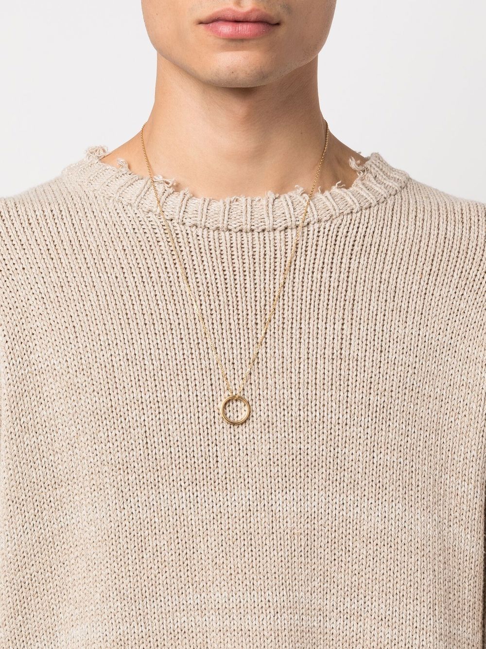 Maison Margiela Logo Ring Necklace (SM1UU0035 SV0158)