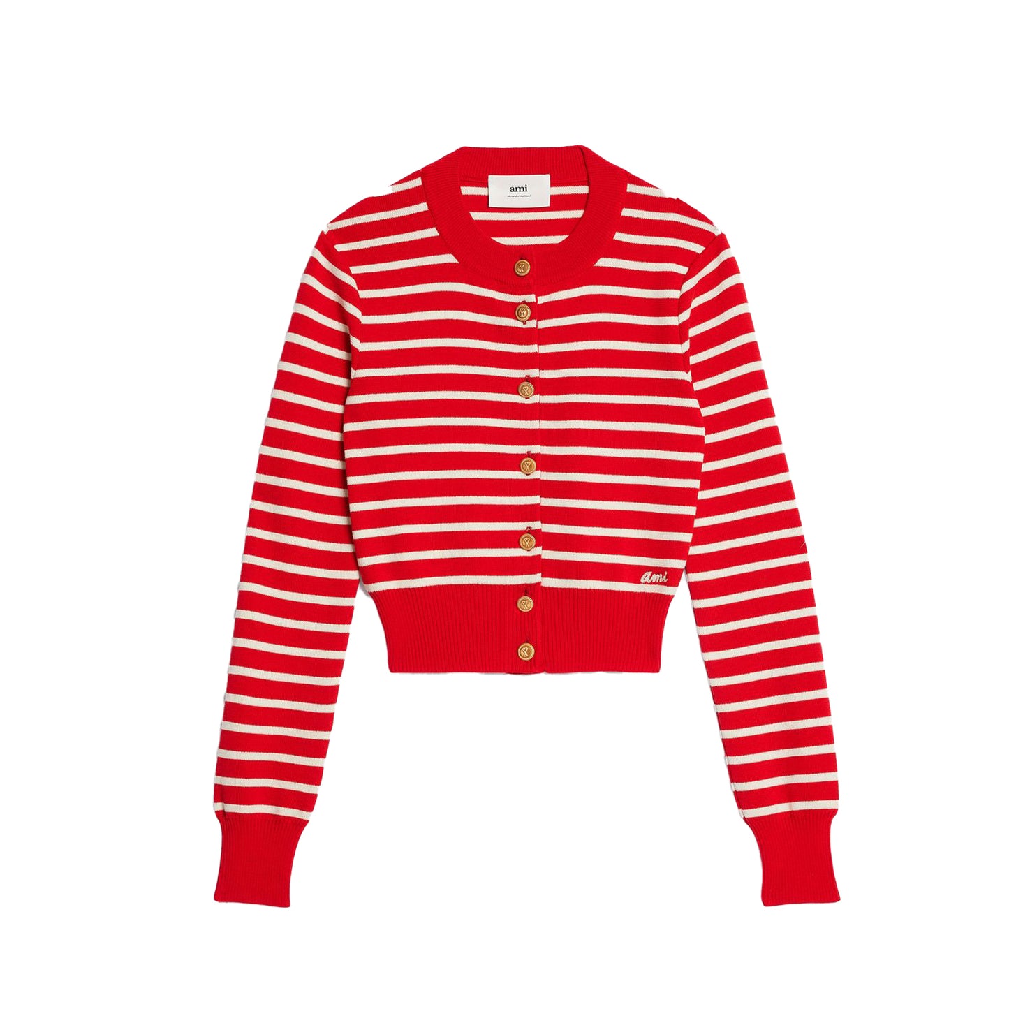 Ami de Coeur Striped Wool Cardigan (FKC011.KN0003)