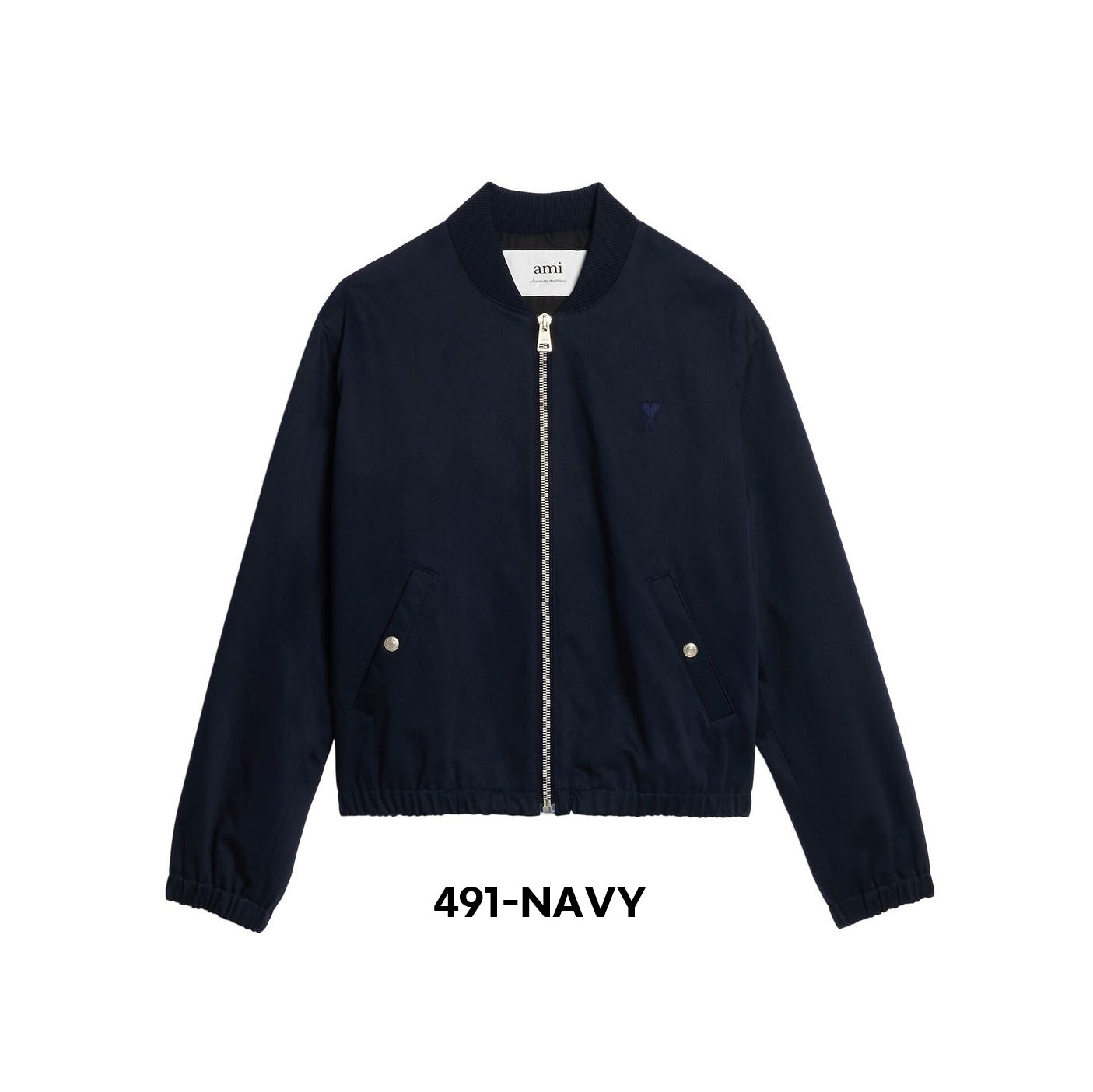 AMI Paris Zip Bomber Jacket (HJK023.CO0009)