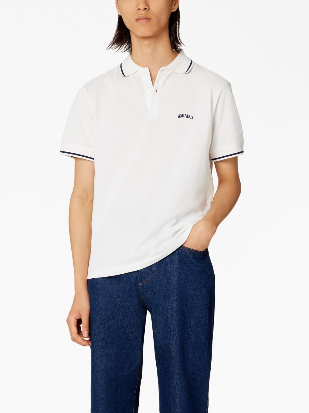AMI Paris Logo Polo Shirt HPL002.JE0001