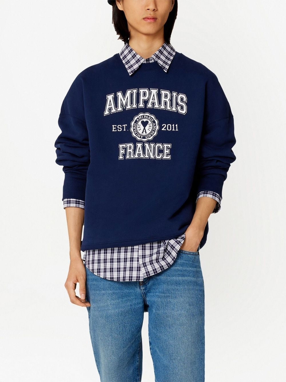 Ami Paris France Logo Sweatshirt (USW008.747)