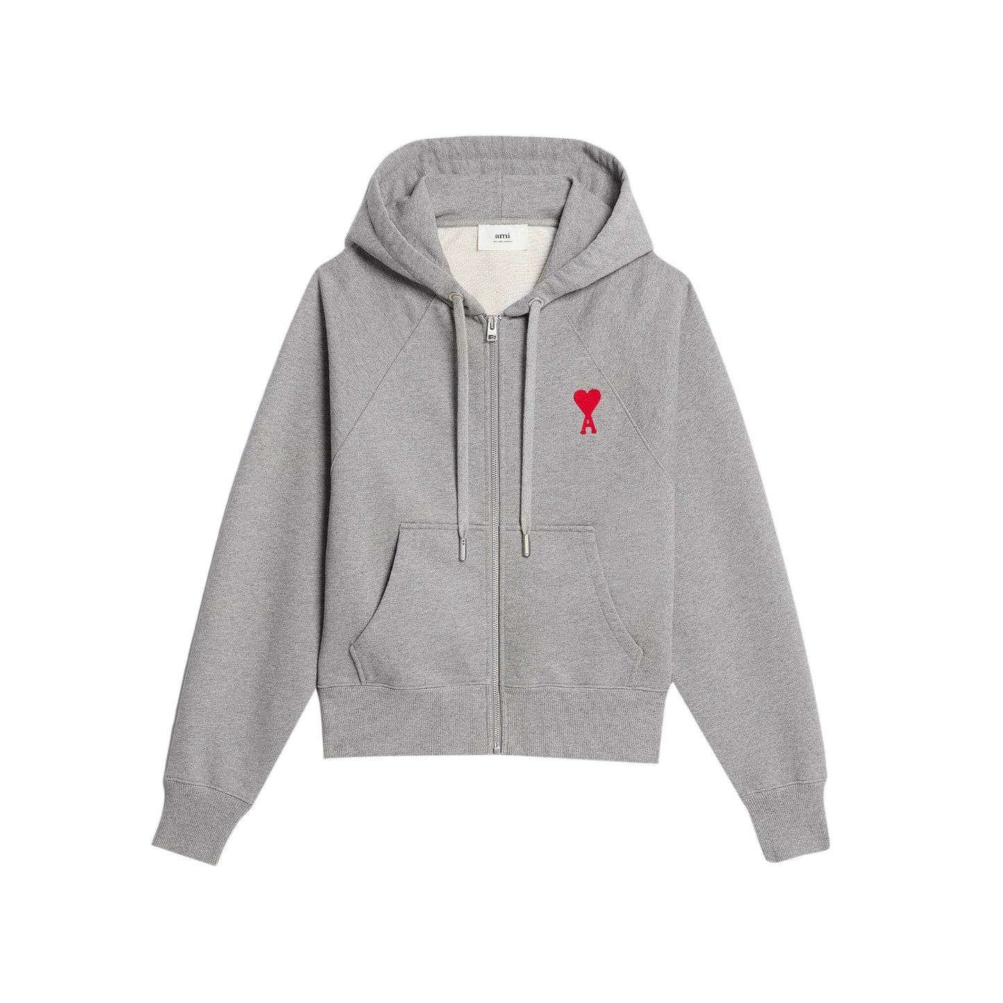 AMI Small Heart Logo Zipped Hoodie (USW404.747)