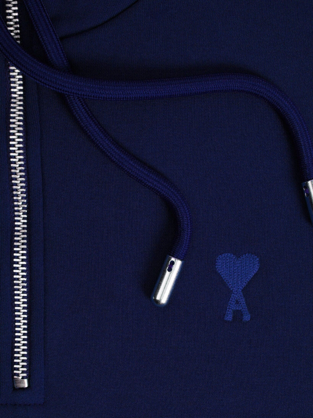 AMI Small Heart Logo Half Zipped Sweatshirt (USW512.740)