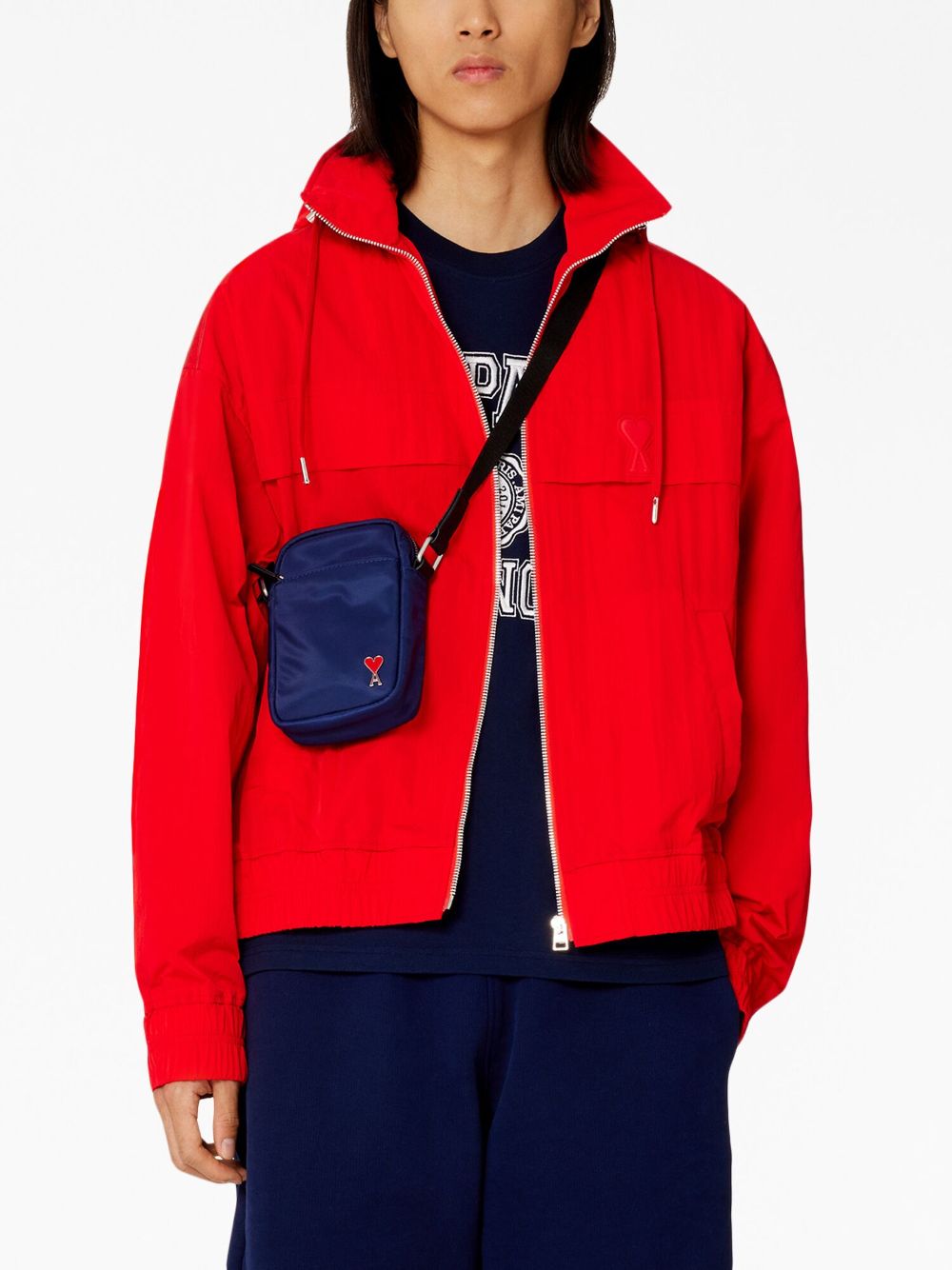 AMI Paris Hooded Zip Jacket (UJK048.276)