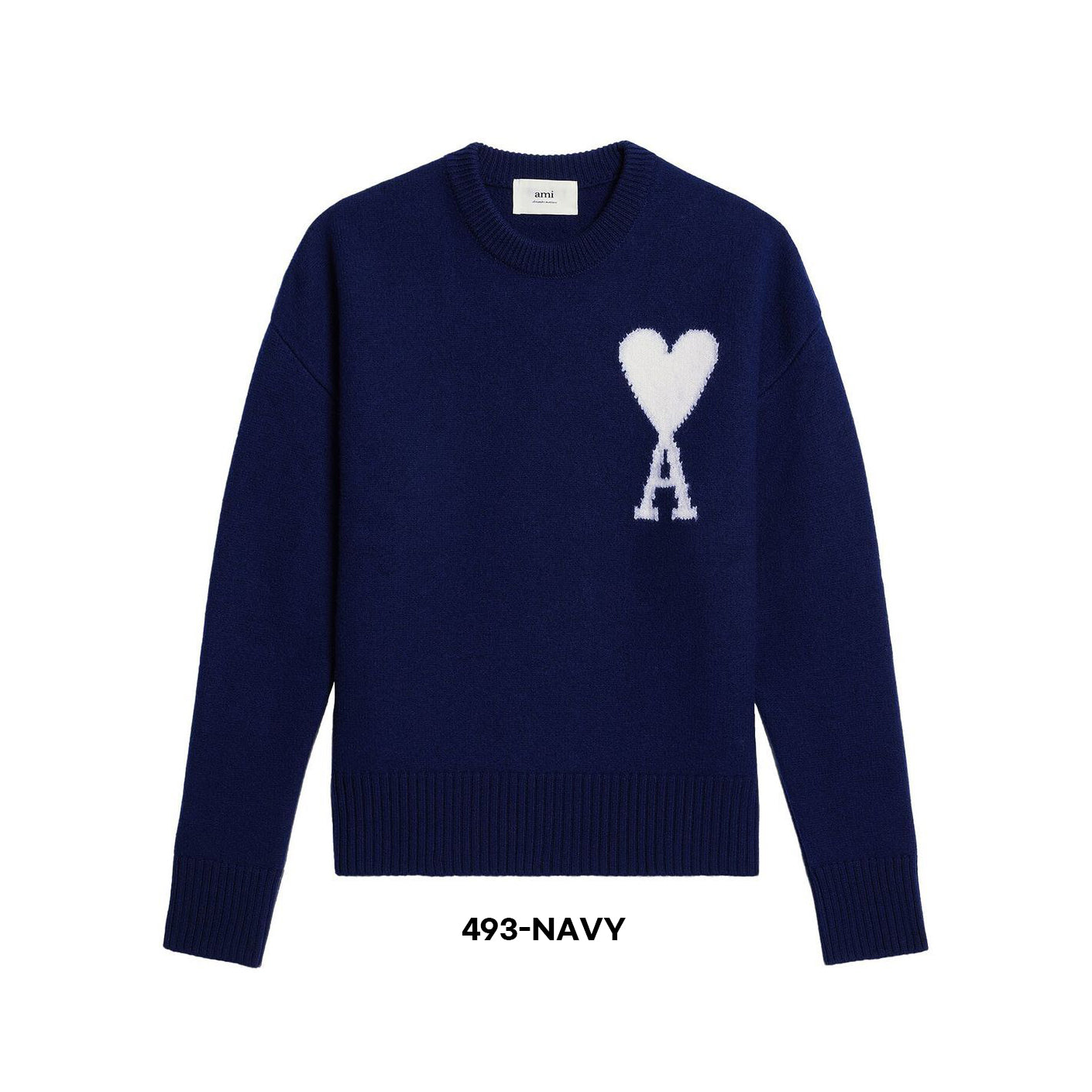 AMI Big Heart Logo Crewneck Sweater (UKS002.018)