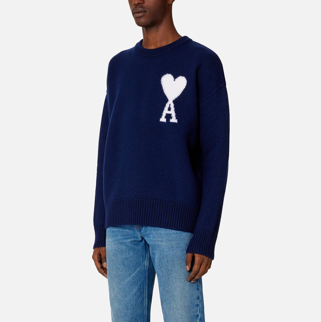 AMI Big Heart Logo Crewneck Sweater (UKS002.018)