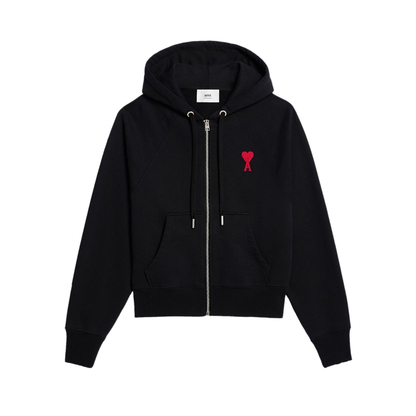 AMI Small Heart Logo Zipped Hoodie (USW404.747)