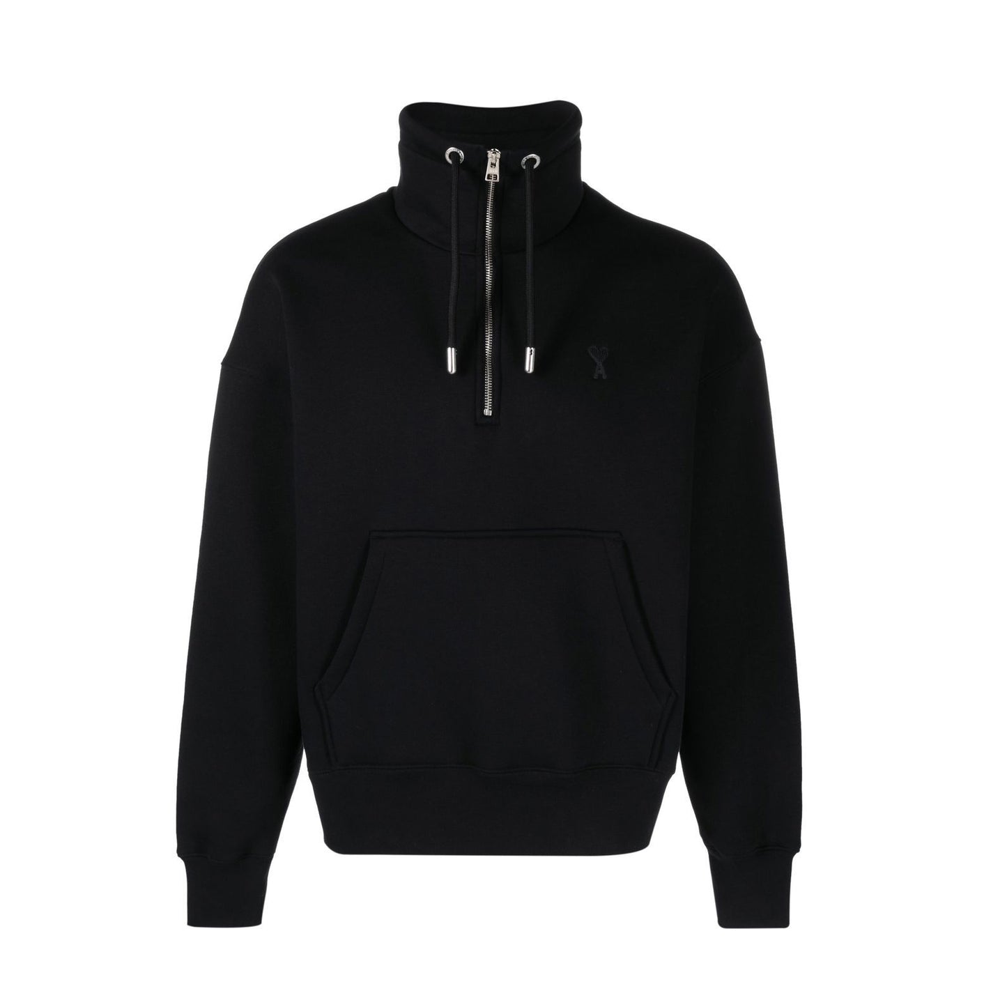 AMI Small Heart Logo Half Zipped Sweatshirt (USW512.740)