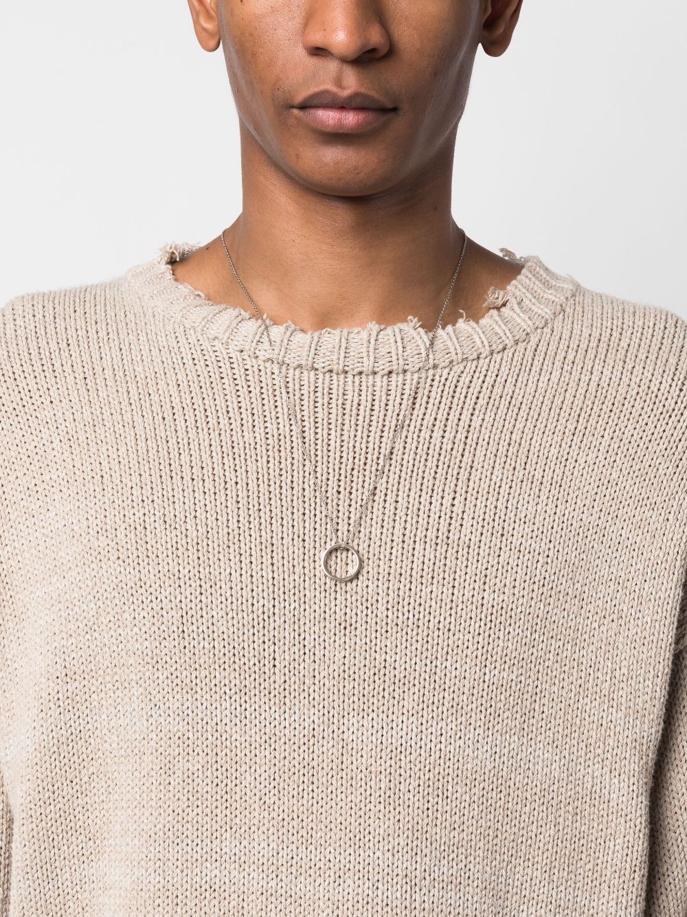 Maison Margiela Logo Ring Necklace (SM1UU0035 SV0158)