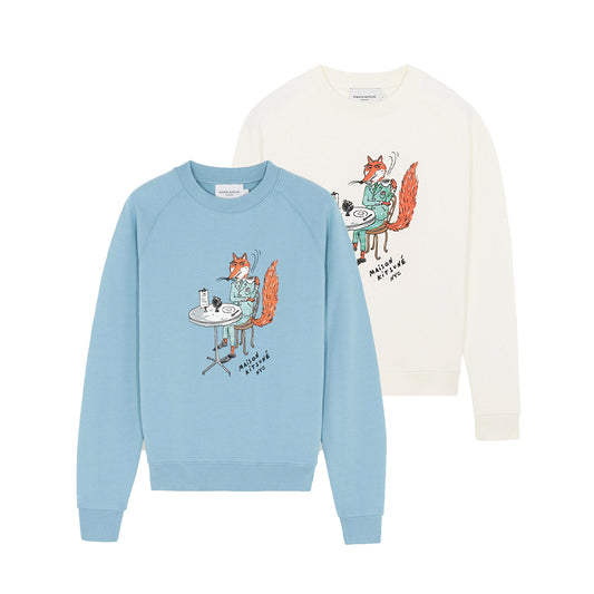 Maison Kitsuné Fox Skateboard Embroidered Sweatshirt (IW00305KM0001)