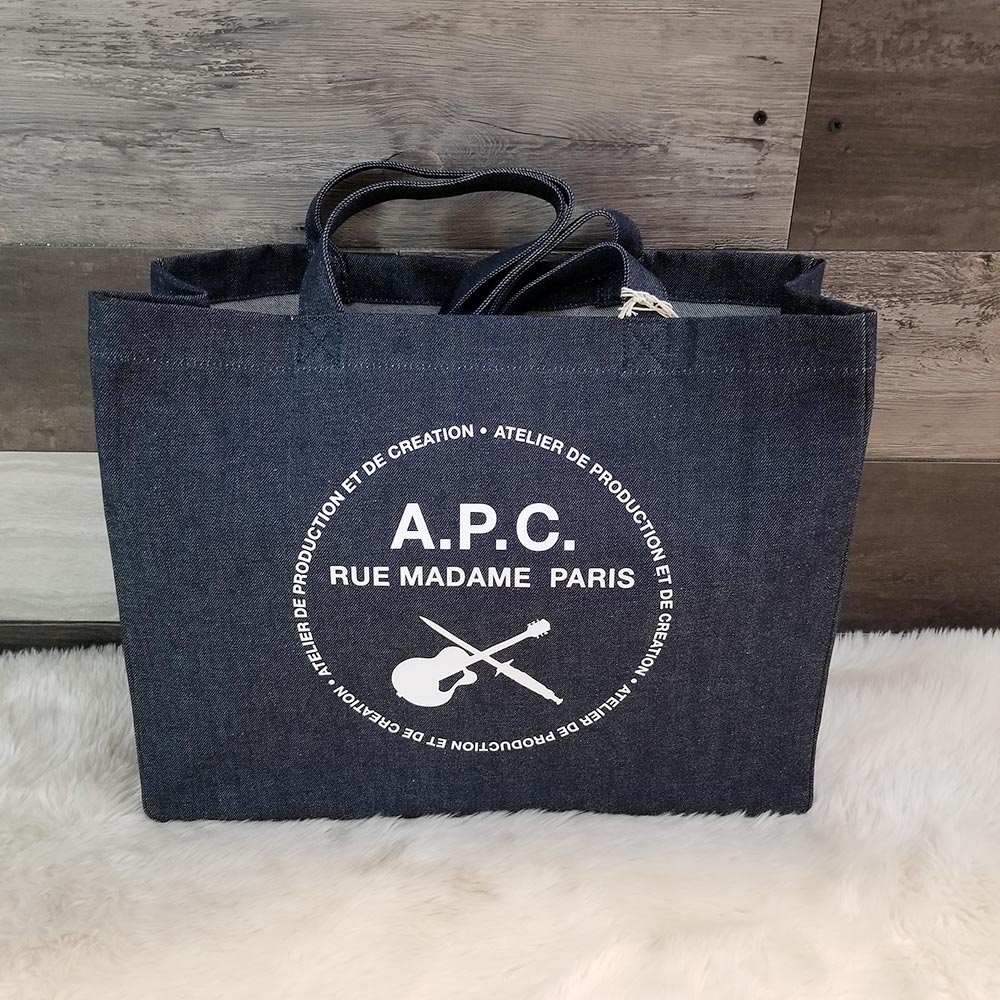 A.P.C. Guitar Logo Denim Shopping Bag (COEGS-M61440)
