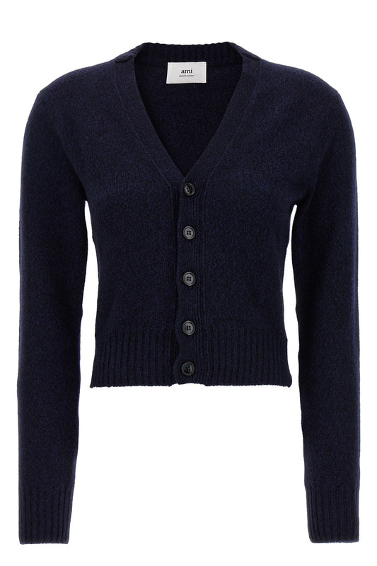 AMI Cashmere Ami de Coeur Cardigan (FKC999.001)