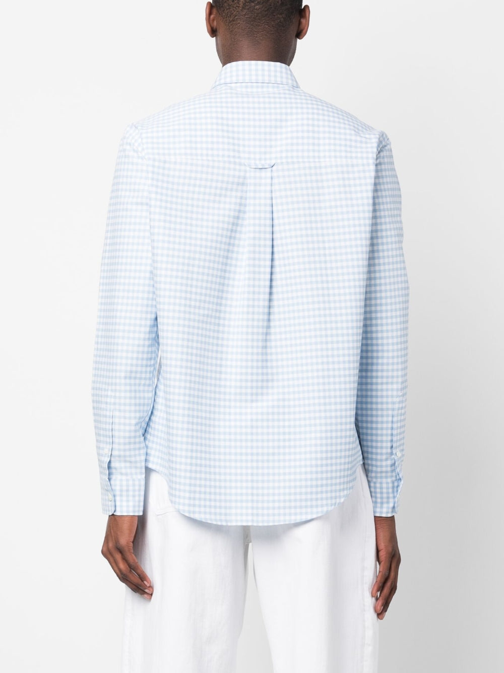 AMI Paris Heart Embroidery Gingham Shirt (HSH113.CO0023)
