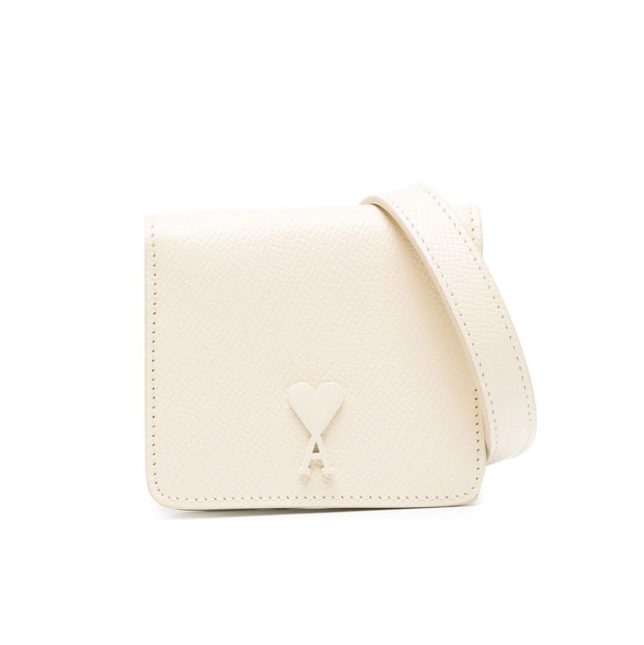 AMI Paris Heart-A Mini Wallet with Strap (USL101.AL0036)