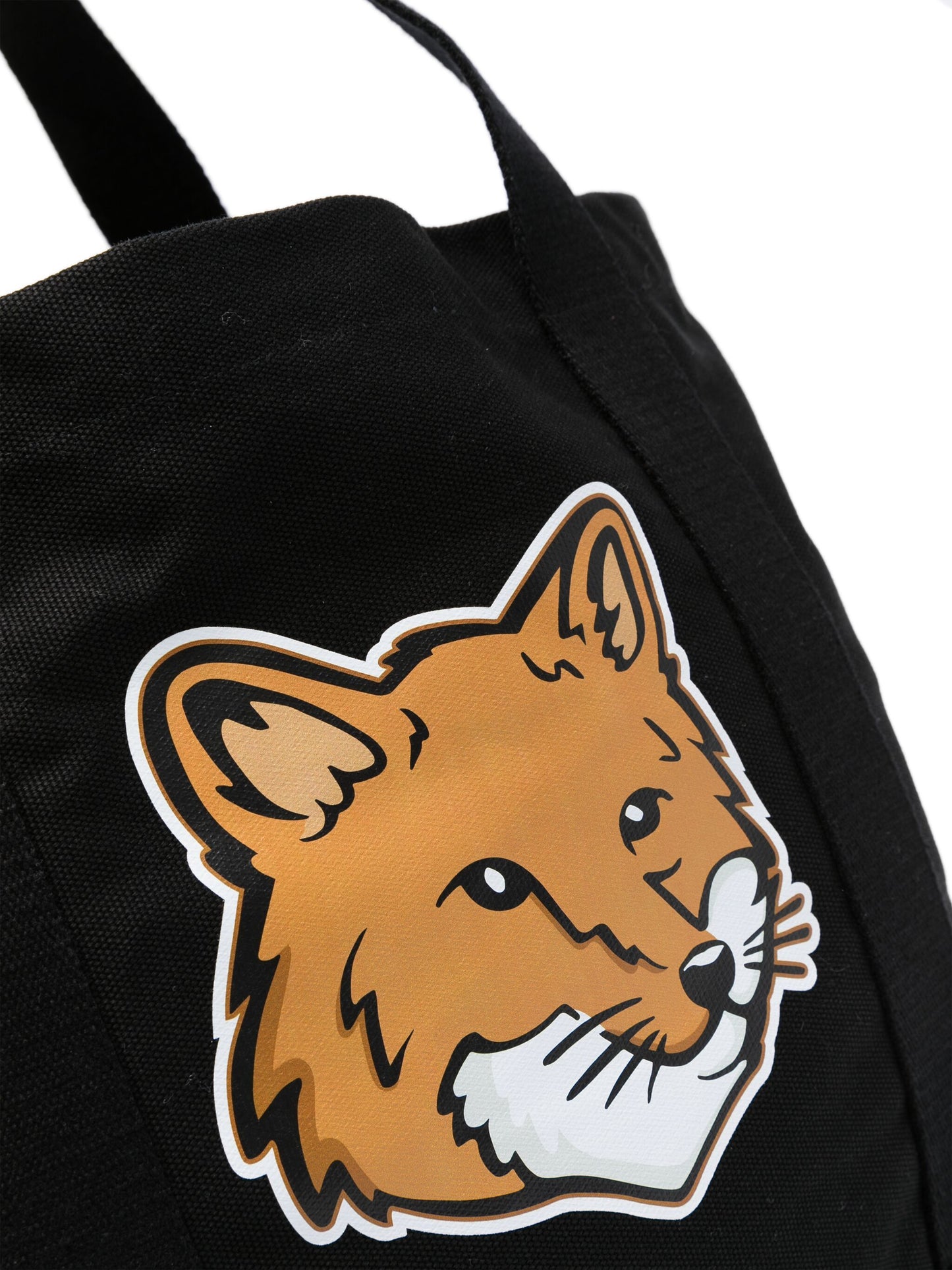 Maison Kitsuné Fox Head Patch Canvas Tote Bag (LW05101WW0050)