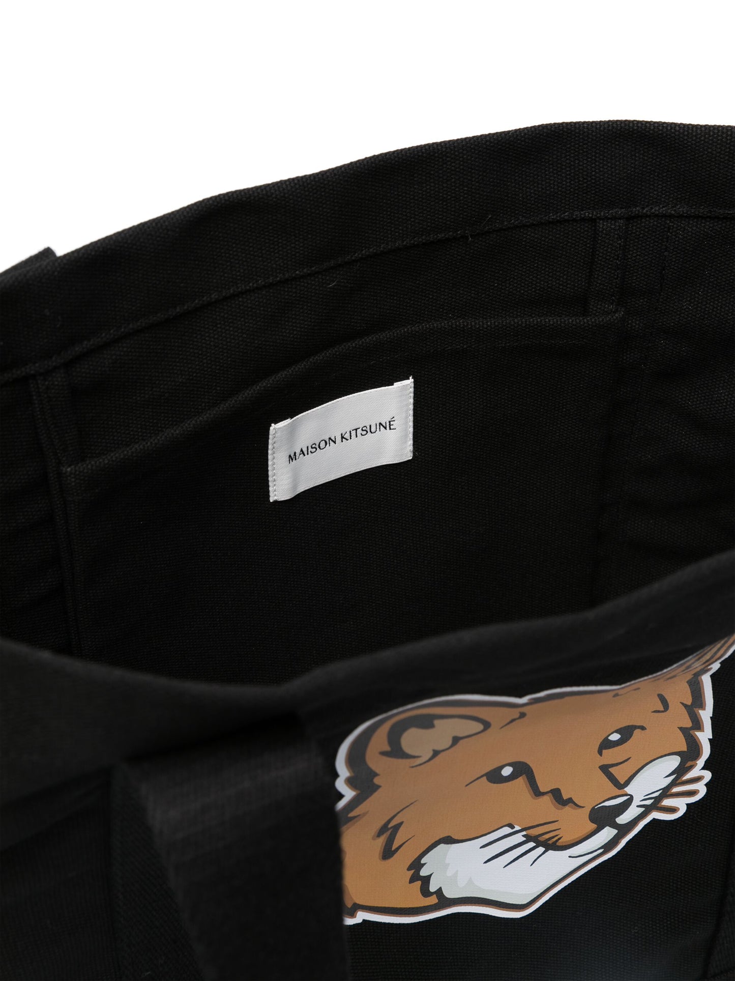 Maison Kitsuné Fox Head Patch Canvas Tote Bag (LW05101WW0050)