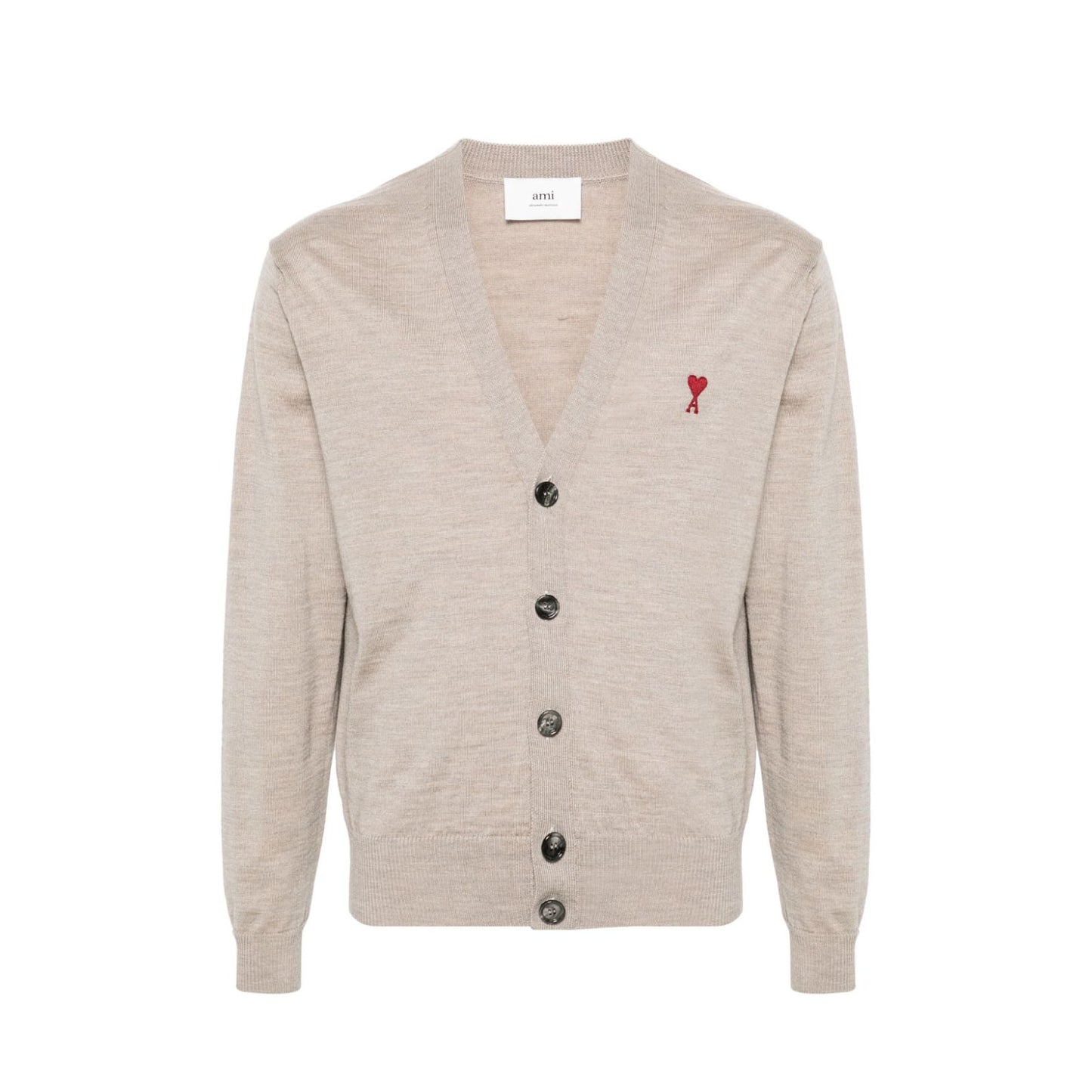 AMI Small Heart Logo Cardigan (HKC111.KN0025)