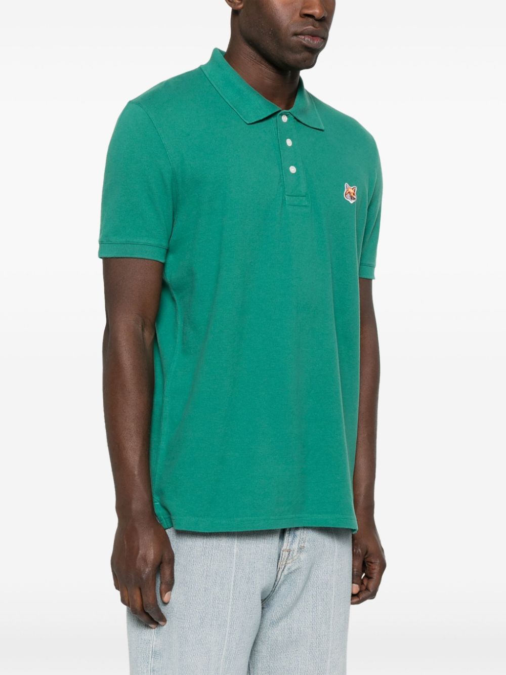 Maison Kitsuné Fox Patch Classic Polo Shirt (LM00208KJ7002)