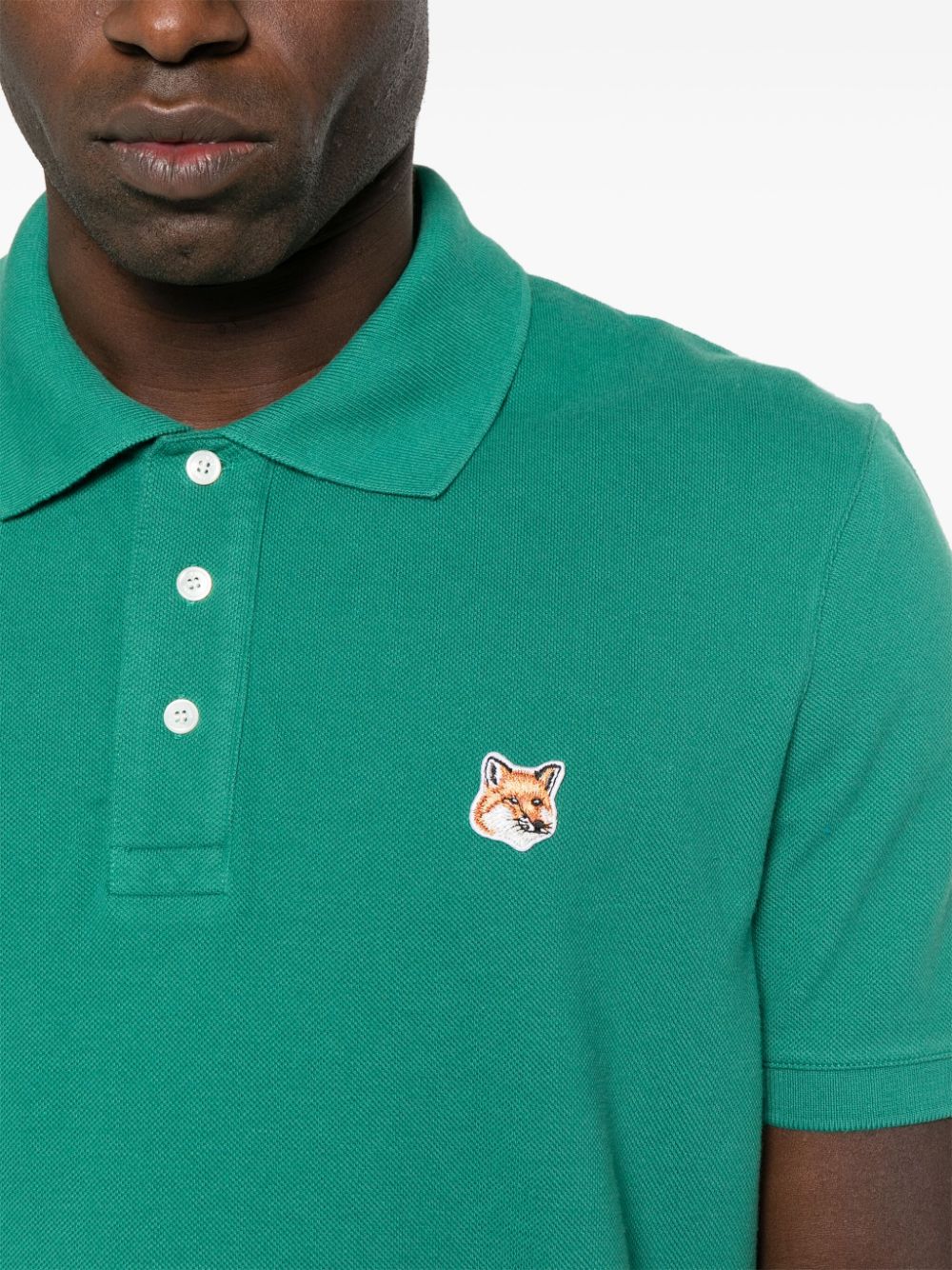 Maison Kitsuné Fox Patch Classic Polo Shirt (LM00208KJ7002)