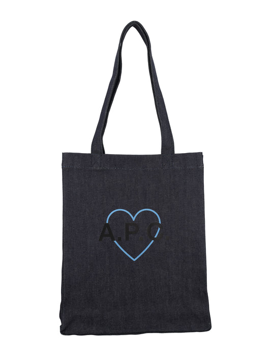 A.P.C. Heart Logo Denim Tote (COCSX-M61691)