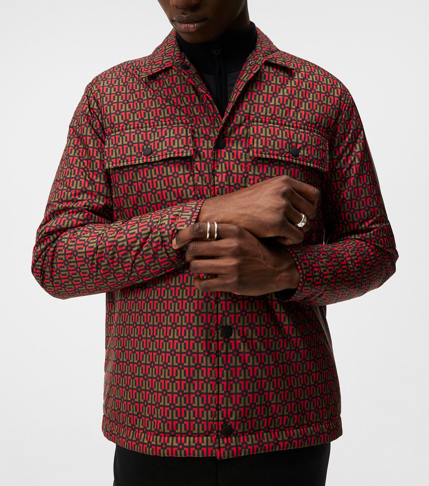 J.Lindeberg Nile Padded Print Overshirt (FMOS10398)