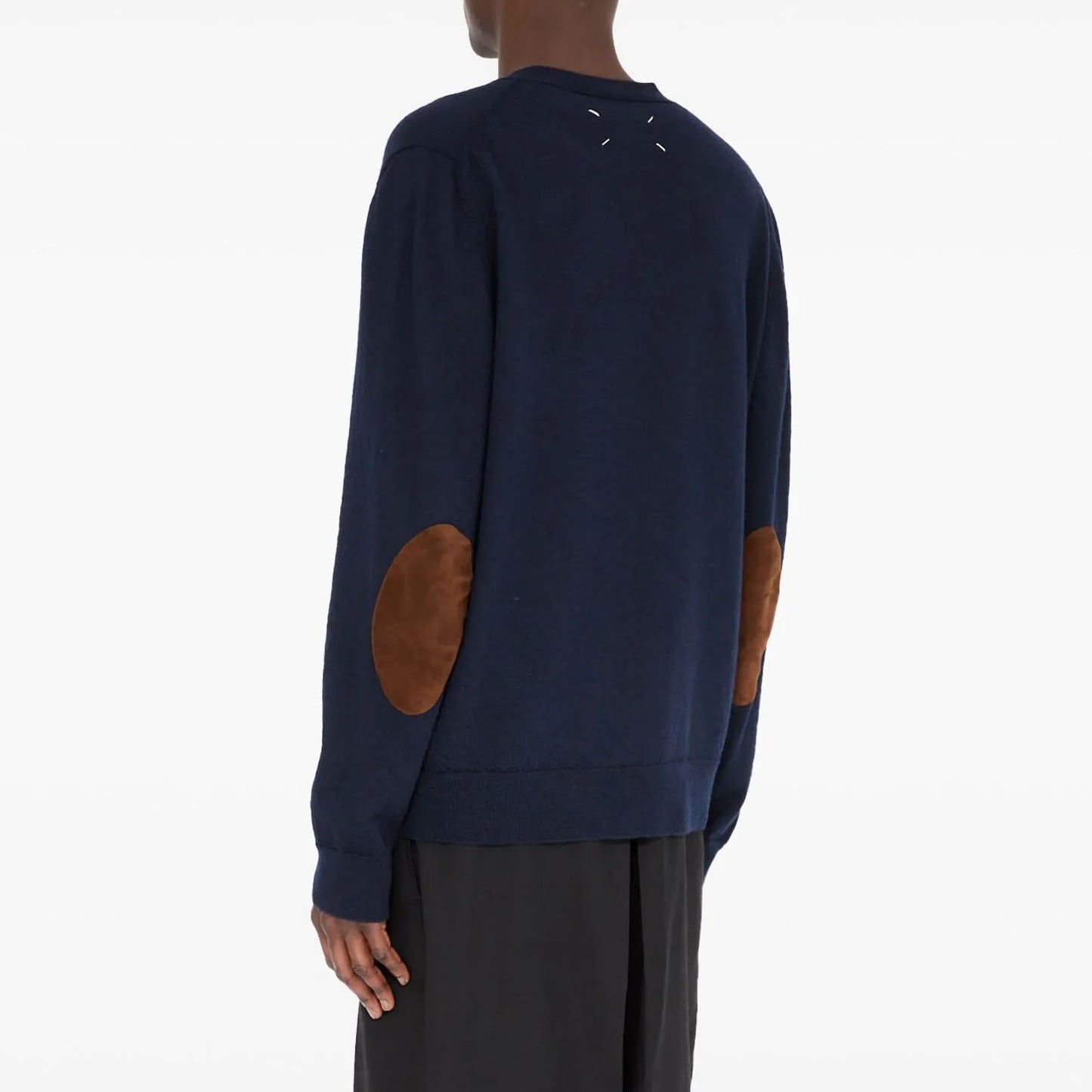 Maison Margiela Elbow Patch Knitted Cardigan (S50HP0027 M13098)