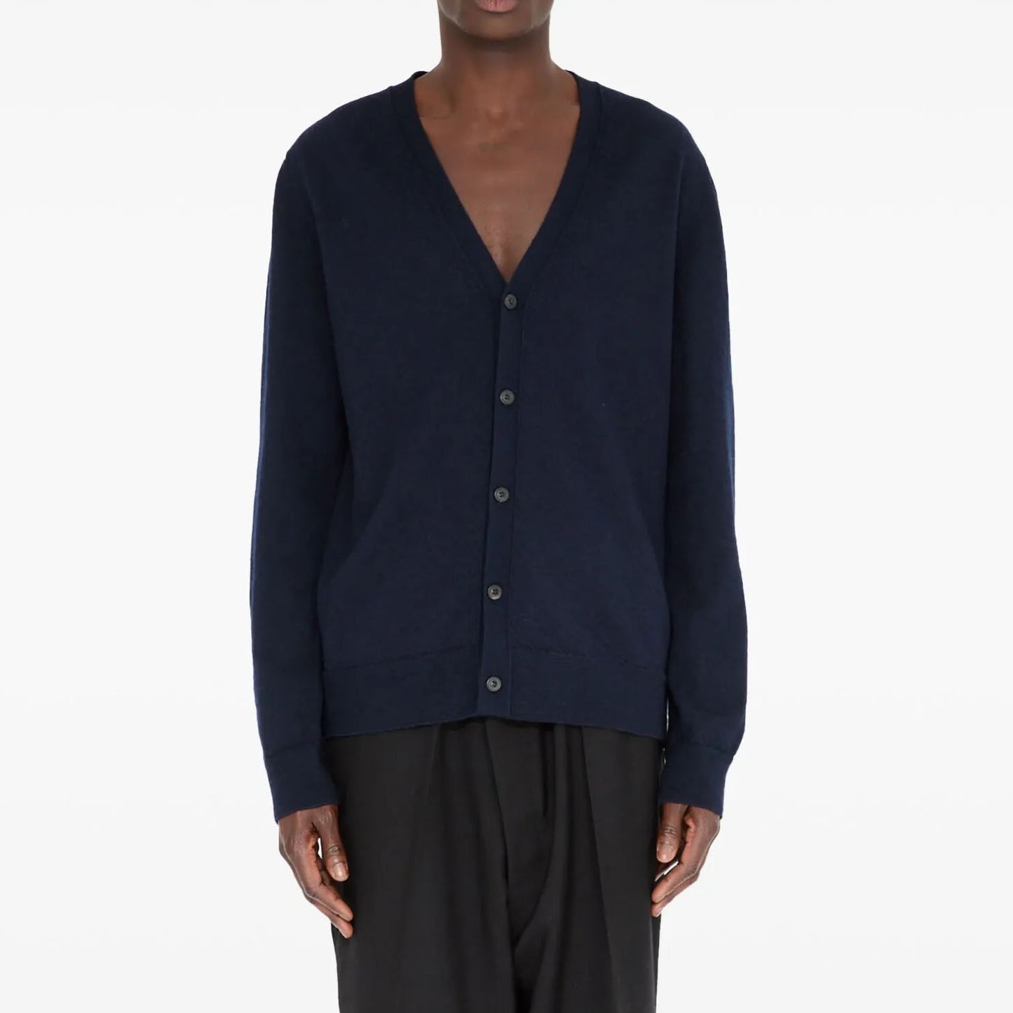 Maison Margiela Elbow Patch Knitted Cardigan (S50HP0027 M13098)