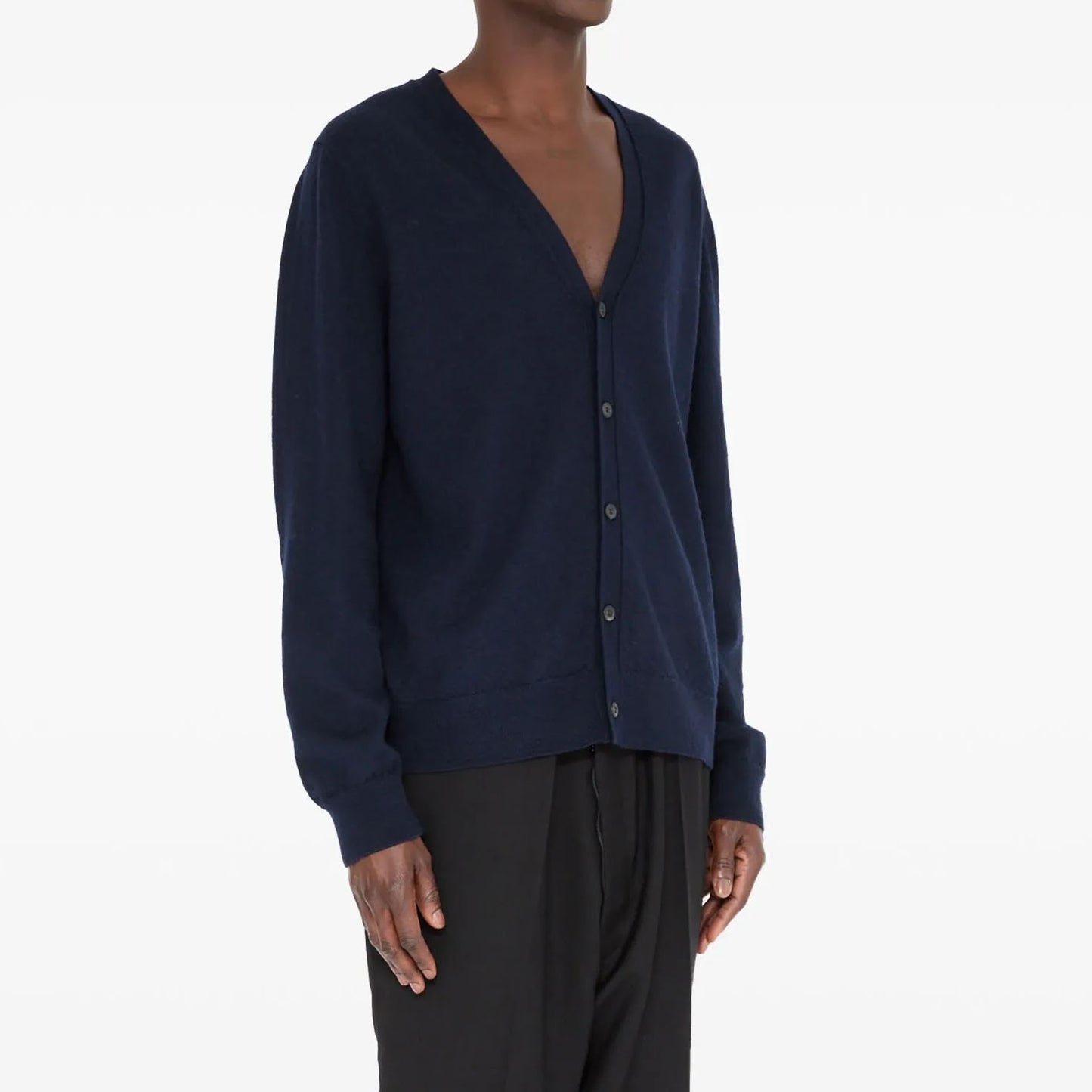 Maison Margiela Elbow Patch Knitted Cardigan (S50HP0027 M13098)