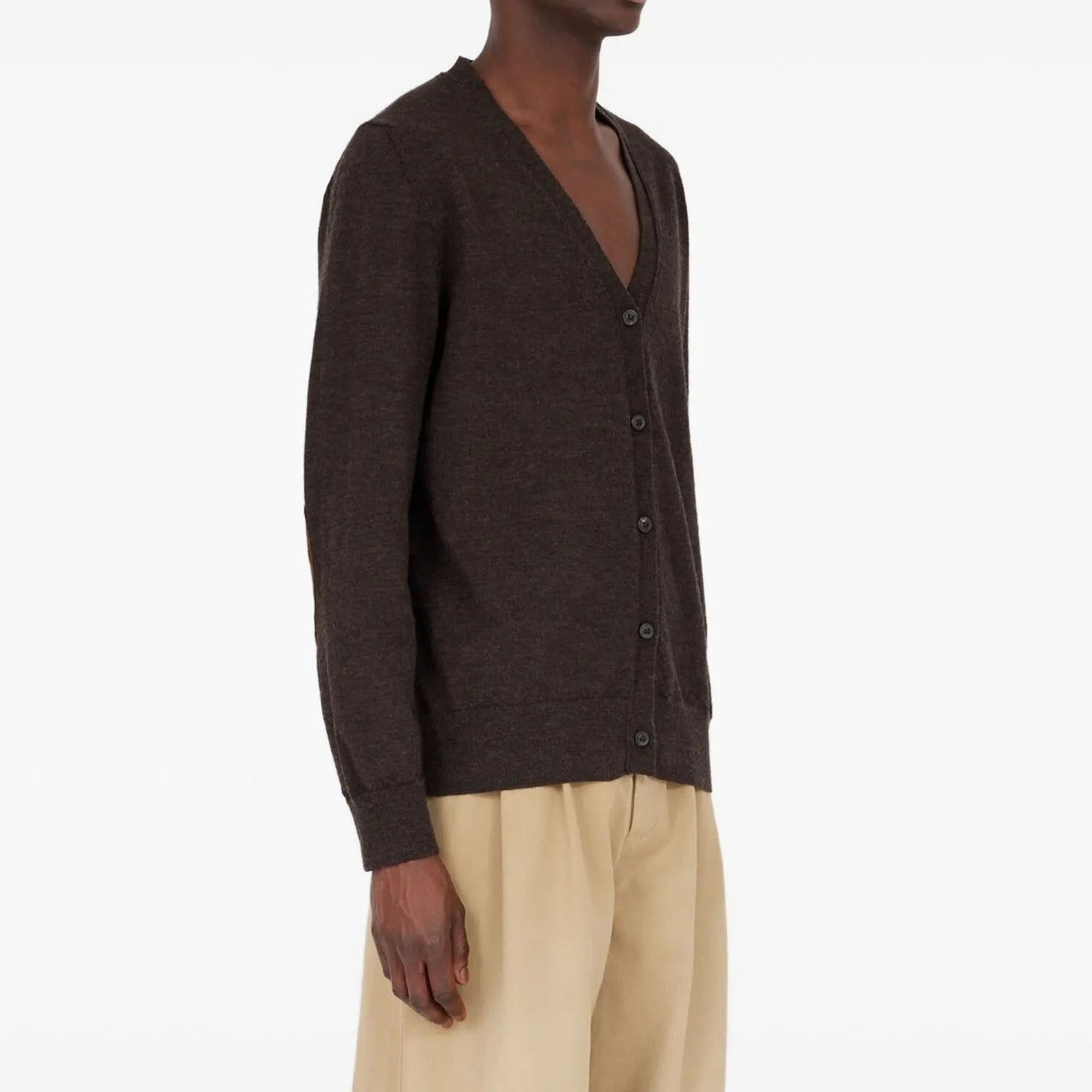 Maison Margiela Elbow Patch Knitted Cardigan (S50HP0027 M13098)