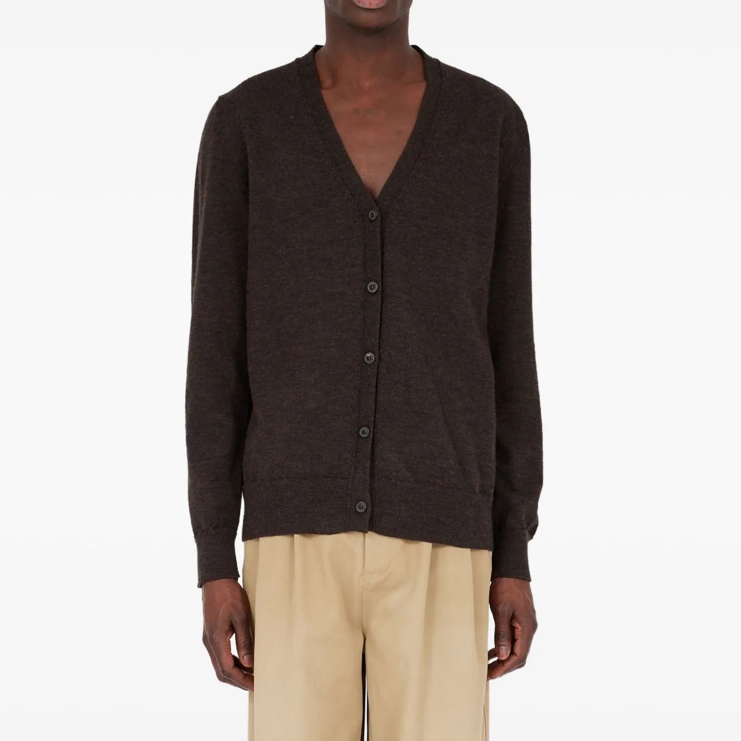 Maison Margiela Elbow Patch Knitted Cardigan (S50HP0027 M13098)