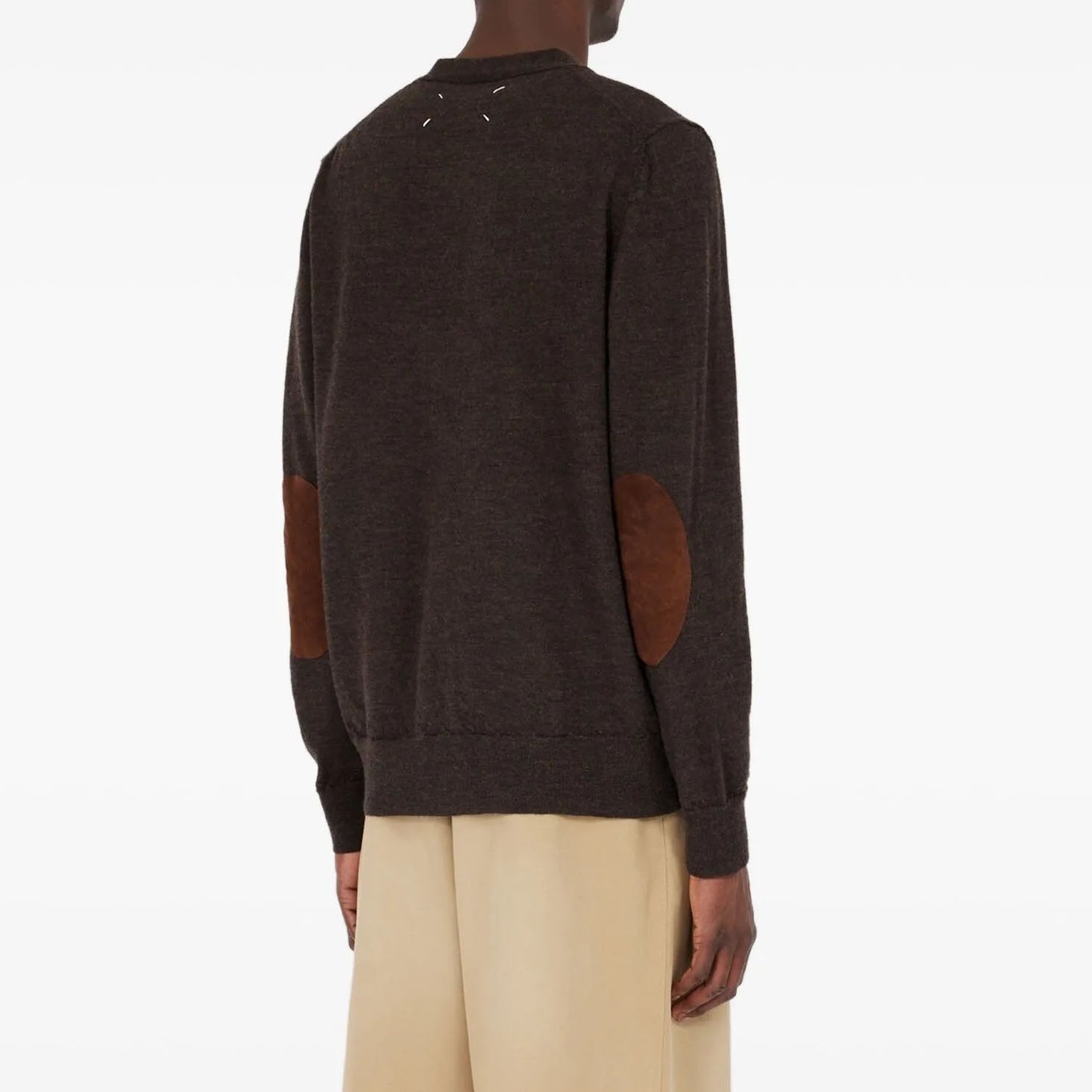 Maison Margiela Elbow Patch Knitted Cardigan (S50HP0027 M13098)