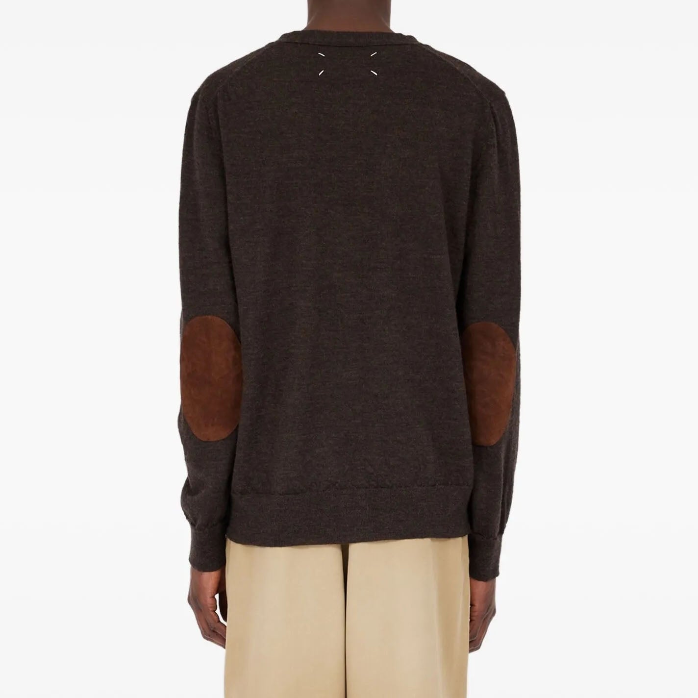 Maison Margiela Elbow Patch Knitted Cardigan (S50HP0027 M13098)