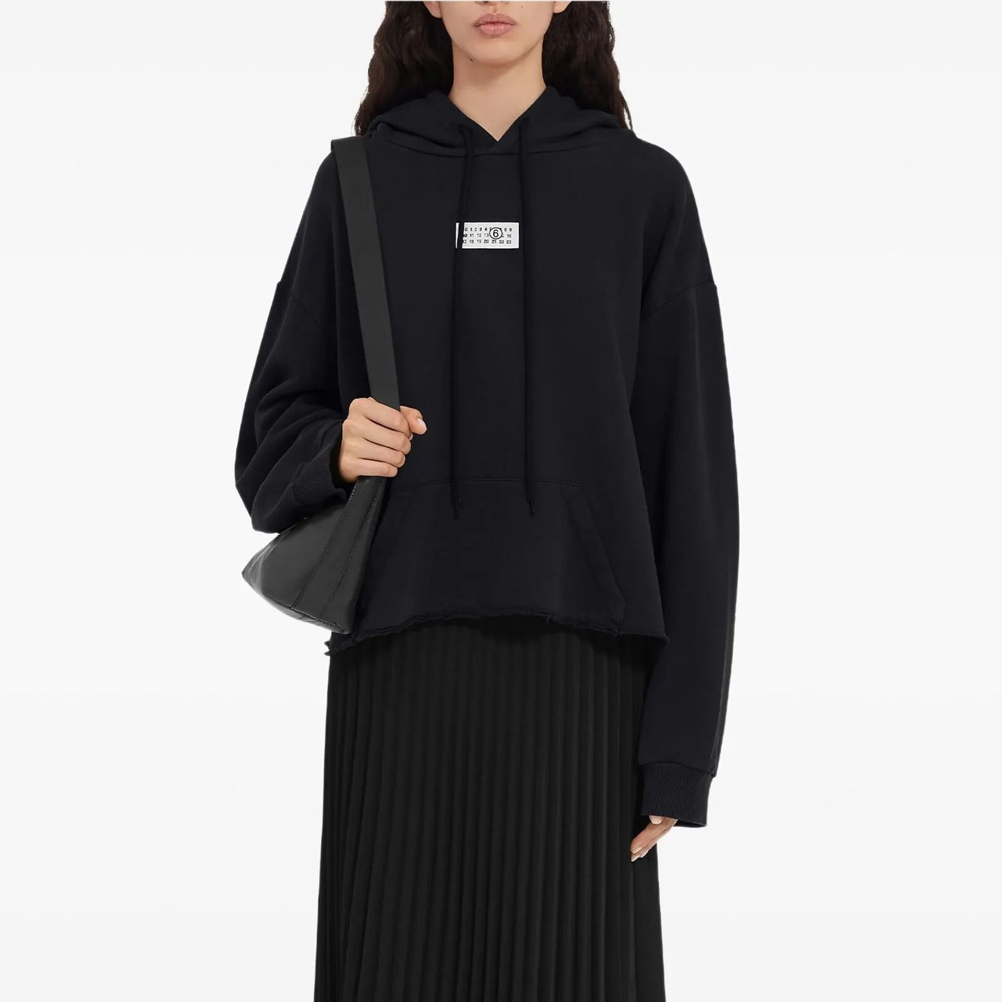 MM6 Maison Margiela Raw Hem Logo Hoodie (S52GU0235 M25025)