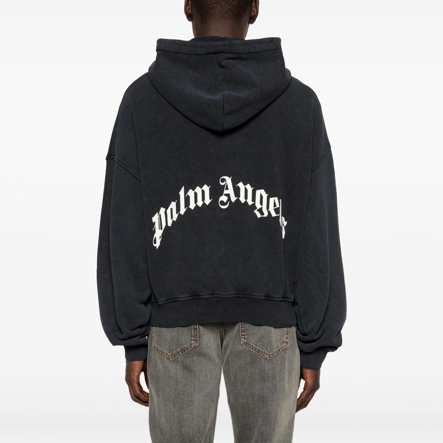 Palm Angels Skull Zipped Loose Hoodie PMBE02AS26FLE005
