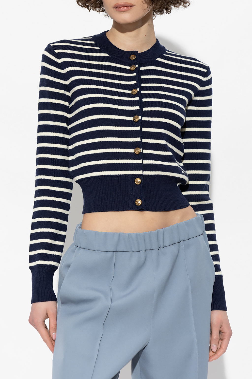 Ami de Coeur Striped Wool Cardigan (FKC011.KN0003)