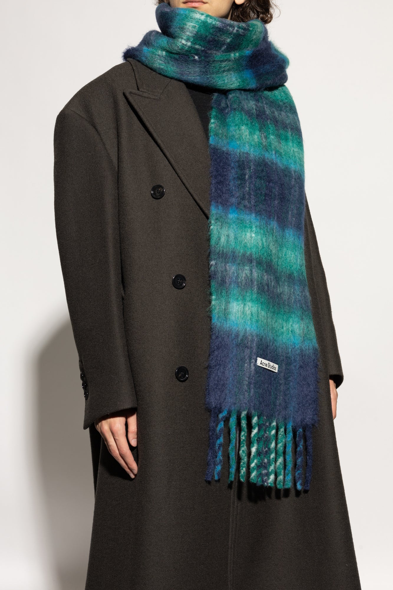 Acne Studios Mohair Check Scarf  (FN-UX-SCAR000458)