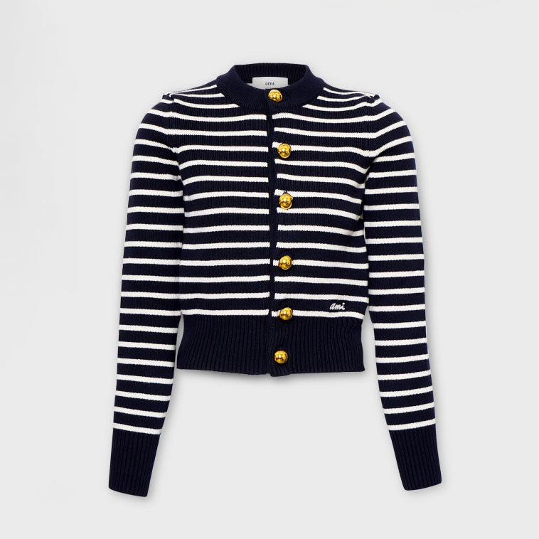 AMI Striped Sailor Cardigan (FKC039.KN0061)