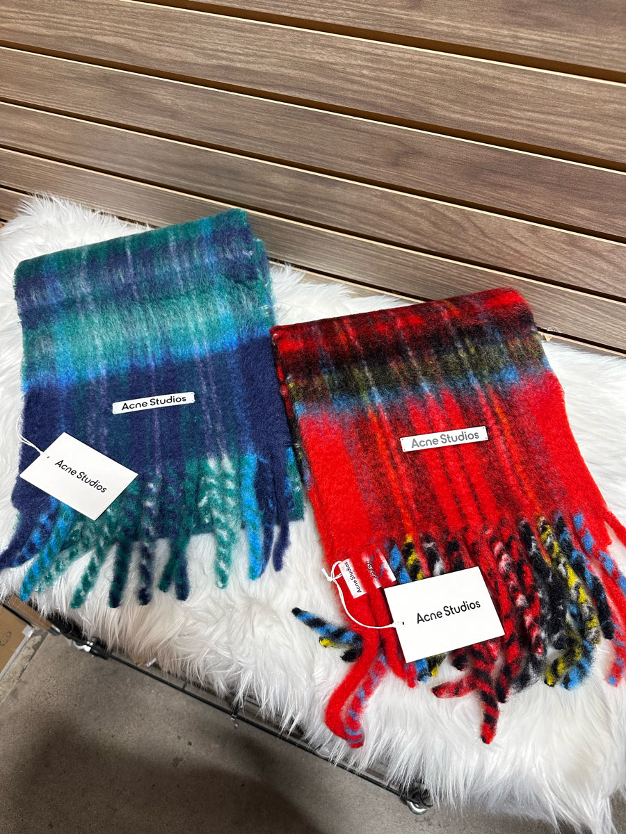 Acne Studios Mohair Check Scarf  (FN-UX-SCAR000458)