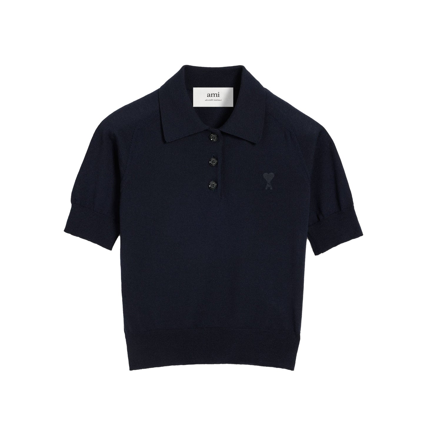 AMI Paris Knit Polo Shirt (FPL041.KN0039)