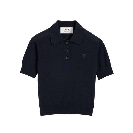 AMI Paris Knit Polo Shirt (FPL041.KN0039)