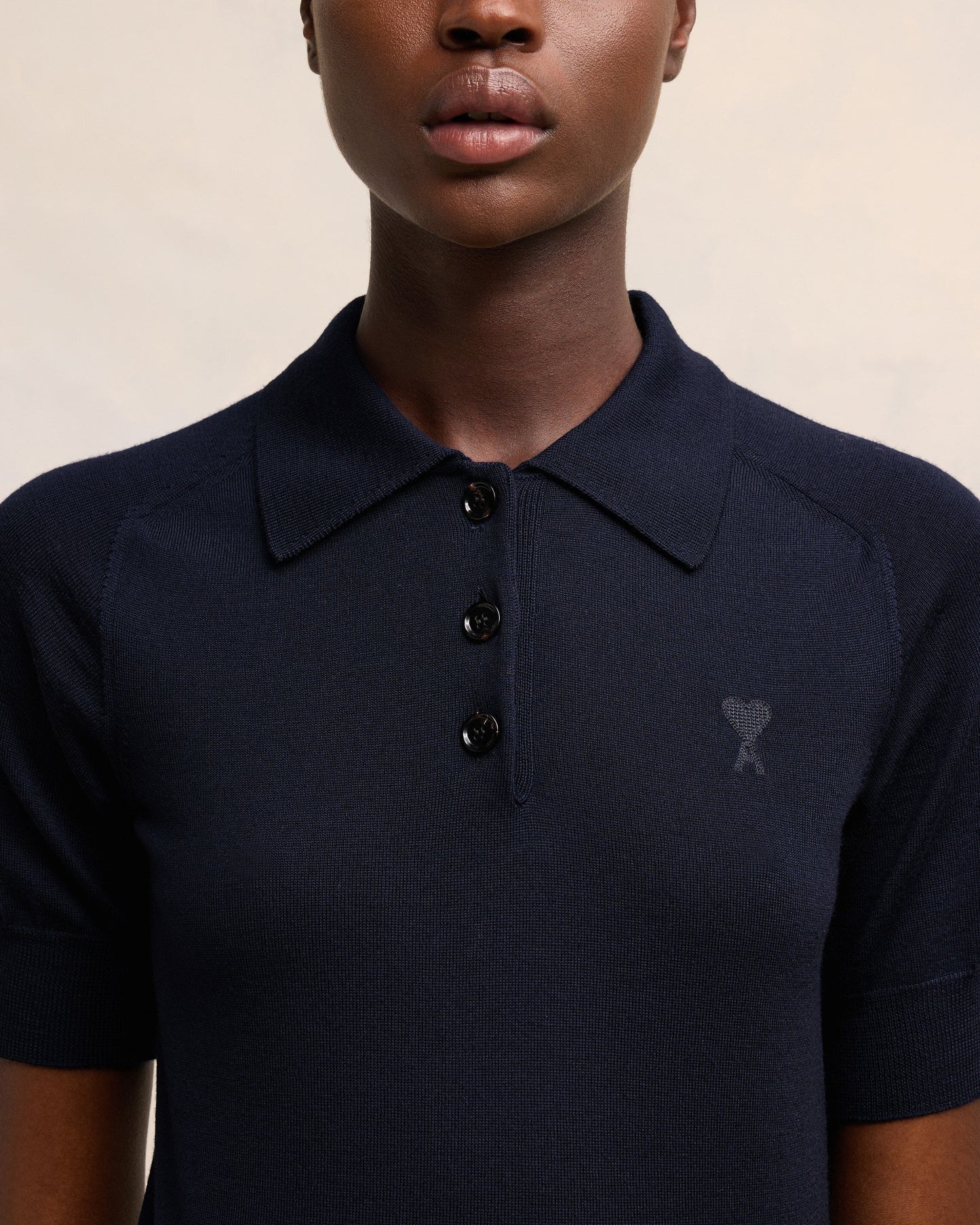 AMI Paris Knit Polo Shirt (FPL041.KN0039)