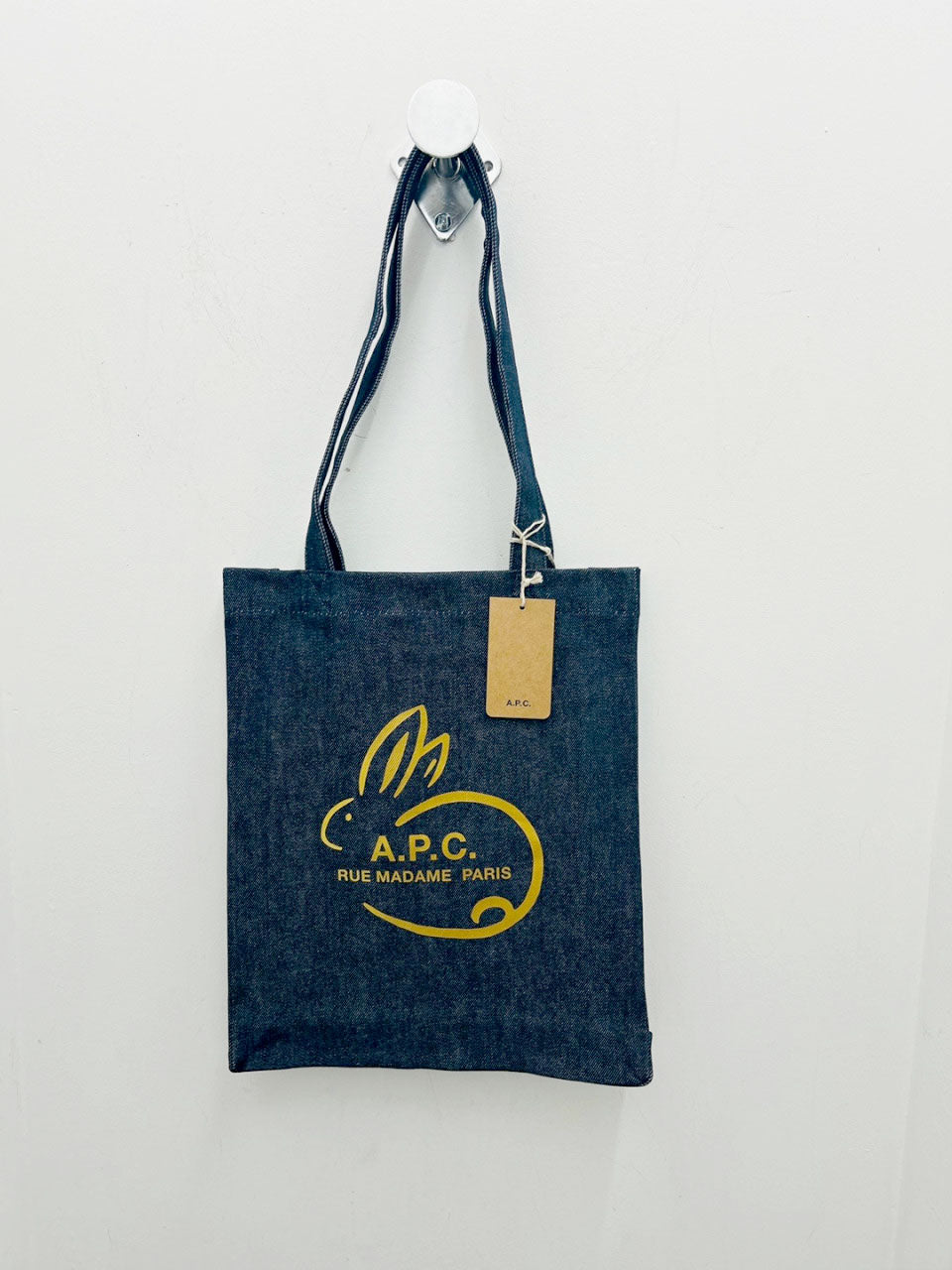 A.P.C. Red Logo Denim Tote (COCSX-M61793)