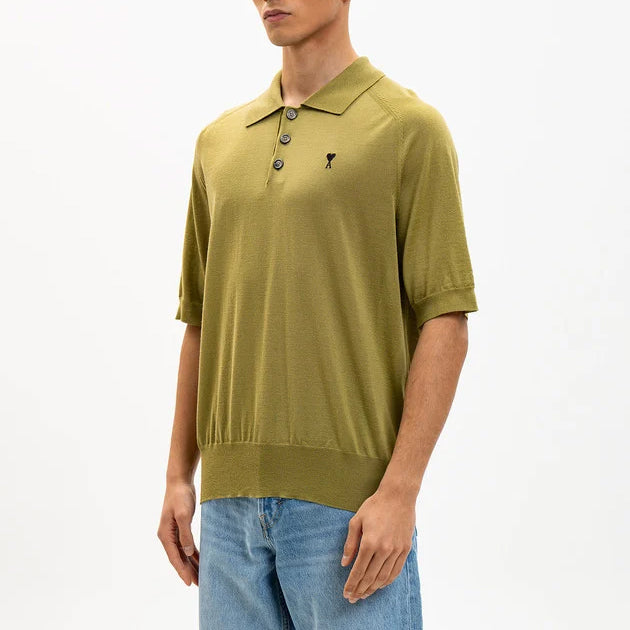 AMI Paris Quota Polo with Contrasted Ami de Coeur HPL438.KN0039