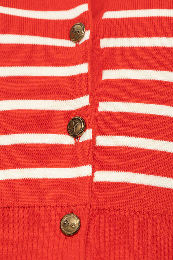 Ami de Coeur Striped Wool Cardigan (FKC011.KN0003)