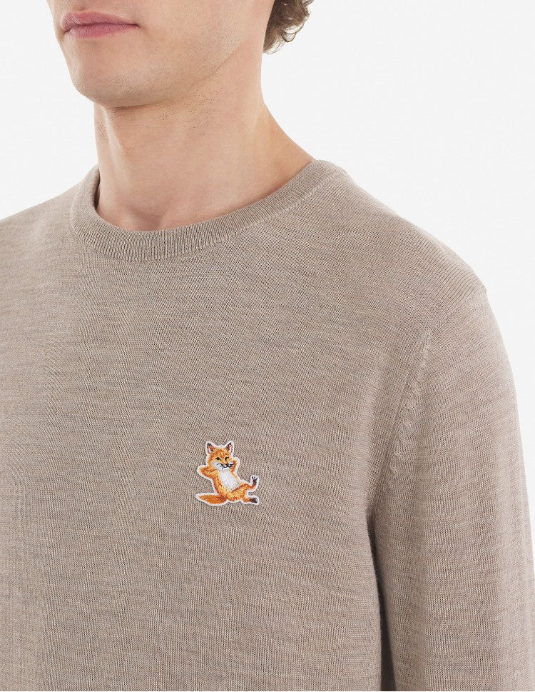 Maison Kitsuné Chillax Fox Patch R-Neck Sweatshirt (MW00321KM0001)