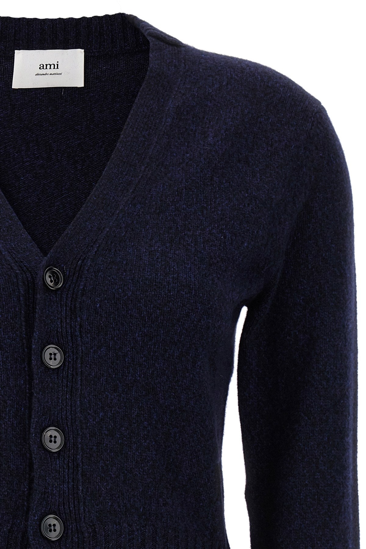 AMI Cashmere V-Neck Cardigan (FKC127.005)