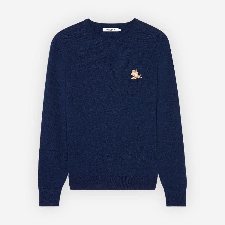 Maison Kitsuné Chillax Fox Patch R-Neck Sweatshirt (MW00321KM0001)